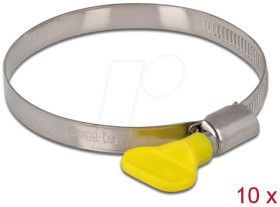 19454 Hose clips with wing nut, 60 - 80 mm, 10 pieces