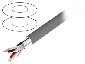 5472C-SL005 Przewód na rolce 30,5m Alpha Essential 2x2x24AWG PVC ciemnoszary 300V