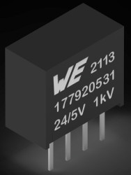 DC converter, 10.8-13.2 VDC, 1 W, 1 output, 5 VDC, 80 % efficiency, 177920521