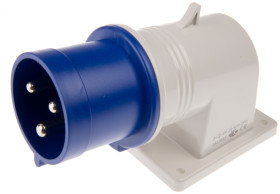 Złącze przemysłowe - zasilające 32A Wtyczka 230 V 2P + E Męski Scame Niebieski Montaż ścienny IP44