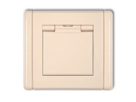 FLEXI Gniazdo hermetyczne z uziemieniem (klapka beżowa przesłony torów prądowych) beżowy 1FGPB-1zp KARLIK