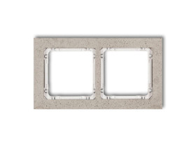 DECO Ramka 2 podwójna uniwersalna - beton (ramka: jasnoszara: spód: biały) jasnoszary 27-0-DRB-2 KARLIK