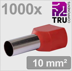 TRU COMPONENTS TC-13377252 Podwójna końcówka T24C028, z częściową izolacją , 10 mm², 1000 szt.