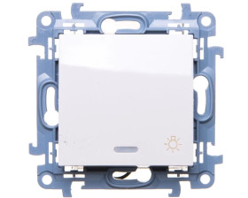 Simon 10 Przycisk /światło/ z podświetleniem LED biały CS1L.01/11