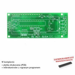 Wyświetlacz LCD sterowany I2C - PCB i mikroprocesor do projektu AVT 5154