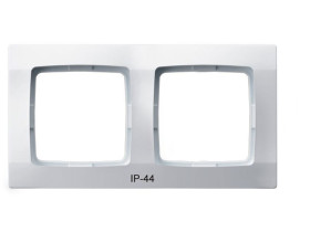 KARO Ramka 2 podwójna do wyłączników IP44 biały RH-2S/00 OSPEL