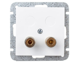 Sentia Gniazdo głośnikowe pojedyncze białe 1457-10