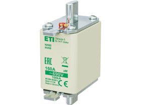 Wkładka topikowa przemysłowa - silnikowa NH00 aM 160A/690V 004111736 ETI