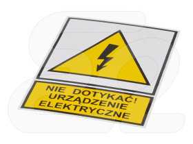 Tabliczka TZO 52X74S N.D.U.E. E04TZ-01011110100 ERGOM