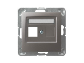 IMPRESJA Obudowa gniazda pojedyncze typu Keystone prosta tytan GPK-1Y/p/23 OSPEL