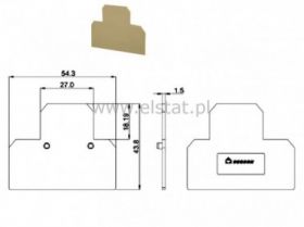 Pokrywa końcowa; do złączek na szynę DIN; beżowa