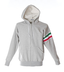 JRC Bluzy i polary 988271 Unisex L Zip Lunga L Jasnoszary Bawełna 100
