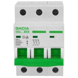 Wyłącznik nadprądowy 3P C 10A 6kA AC / SB6L-3P-10C