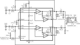 2.2-W, mono, analog input Class-AB audio amplifier with stereo headphone function