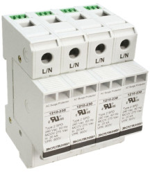 Ochrona przeciwprzepięciowa 415 V AC na szynę DIN BournsOgranicznik przepięć 4-fazowy 100kA