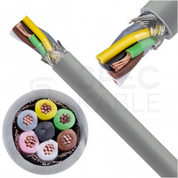 Kabel sterowniczy ELITRONIC-CY LIYCY 6x0,25mm2 szary 250/500V ekranowany olejoodporny linka TKD