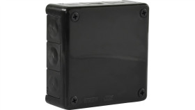 Puszka N/T Herm. 118X118 Złączki Czarna Ip55 /10