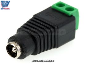Gniazdo DC 2,5mm/5,5mm z szybkozĹÄczem
