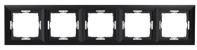 Opal Ramka pięciokrotna kolor czarny matowy Ra-5Op CZ