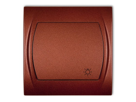 LOGO Wyłącznik zwierny przycisk "światło" brązowy metalik 9LWP-5 KARLIK