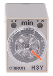 Timer Relay Szyna DIN, Montaż powierzchniowy 24V ac 4PDT 4-stykowy Omron 4PDT 0.2 → 5min H3Y-4 jednofunkcyjny