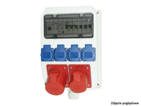 Rozdzielnica budowlana RB 10M gniazda 1x32A/5 1x16A/5 3x250V IP54 ADAMÓW 9036510W PCE