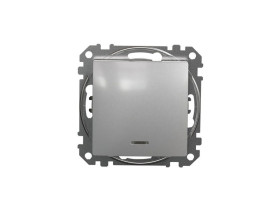SEDNA DESIGN & ELEMENTS Wyłącznik pojedynczy z sygnalizacją załączenia srebrne aluminium SDD113101N SCHNEIDER ELECTRIC