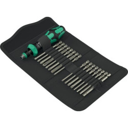 Zestaw wkrętaków 17 sztuk: rękojeść z funkcją grzechotki + 16 trzpieni Kraftform Kompakt Vario RA-R 1 Kraftform WERA