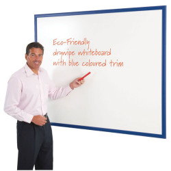 Write-On&#xAE; Eco-Friendly Whiteboard 1200x2400mm Blue Frame