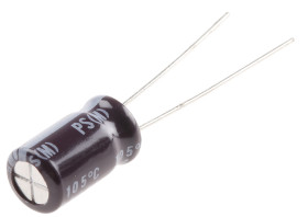 Kondensator 47μF 50V dc THT Nichicon roztaw: 2.5mm 6.3 (Dia.) x 11mm