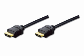Kabel połączeniowy HDMI Highspeed 1.4 z Eth. GOLD Typ HDMI A/HDMI A, M/M czarny 5m AK-330114-050-S
