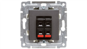 Dante Gniazdo Głośnikowe Podwójne Grafit 456071