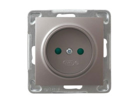 IMPRESJA Gniazdo pojedyncze bez uziemienia z przesłonami torów prądowych tytan GP-1YP/m/23 OSPEL