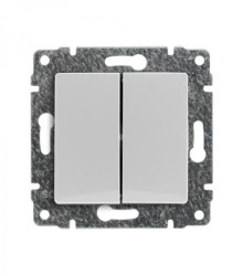 VENA Przycisk podwójny biały 510420