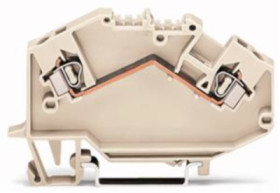 2-wire feed-through terminal, spring-clamp connection, 0.08-2.5 mm², 1 pole, 23 A, light gray, 780-992