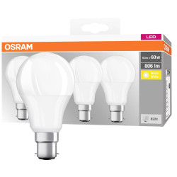 OSRAM 4058075819511 LED BASE CLASSIC A 8W 827 Frosted B22d Bulb