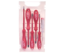 Wkrętaki 3x100mm 4x100mm 5,5x100mm PH1x80mm PH2x100mm próbnik 125-250V izolacja do 1000V (zestaw 6 szt.) 39D155