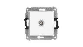 Icon Mechanizm Gniazda Pojedynczego Bnc, Bez Pola Opisowego Biały Mat...