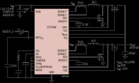 40V, Low I, 3MHz, 2-Phase Synchronous Boost Controller