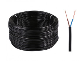Kabel elektryczny OMYp 2x0,5 300/300V czarny