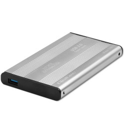 Qoltec Aluminiowa Obudowa kieszeń do dysków HDD SSD 2.5 SATA3 USB 3.0 Srebrny