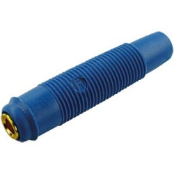 Gniazdo bananowe na przewód 4mm, 16A; 30Vac / 60Vdc; niebieski