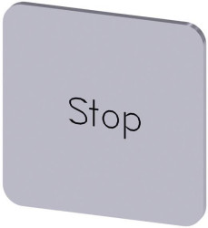 Tabliczka opisowa Siemens 3SU1900-0AF81-0DS0 (S x W) 22 mm x 22 mm STOP 10 szt.