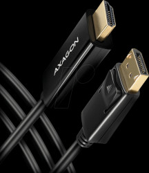 RVD-HI14C2 DisplayPort 1.2 cable, DP-HDMI, 4K/30 Hz, 1.8 m