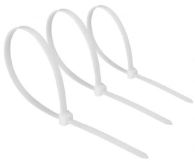Opaski zaciskowe kablowe 2,5x80mm białe 100szt. ERKO