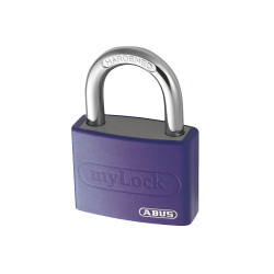 ABUS 49937 T65AL/40mm My Lock Aluminium Padlock Violet Keyed Alike 6401