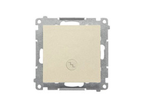 SIMON 55 Wyłącznik schodowy z podświetleniem LED szybkozłącza szampański mat TW6L.01/144 KONTAKT SIMON