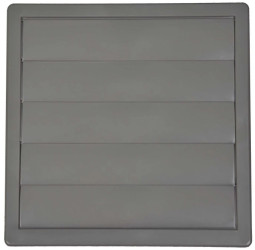 Kratka z żaluzją 170x170 średnica 150 szary 02-302