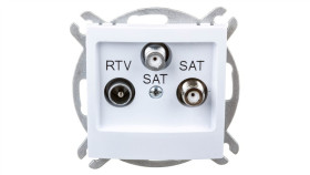 Impresja Gniazdo Antenowe Rtv-Sat-Sat Białe Gpa-Y2s/M/00