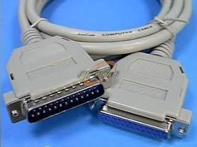 KOMPUTEROWY KABEL DB25 GNIAZDO-WTYK 5.0m